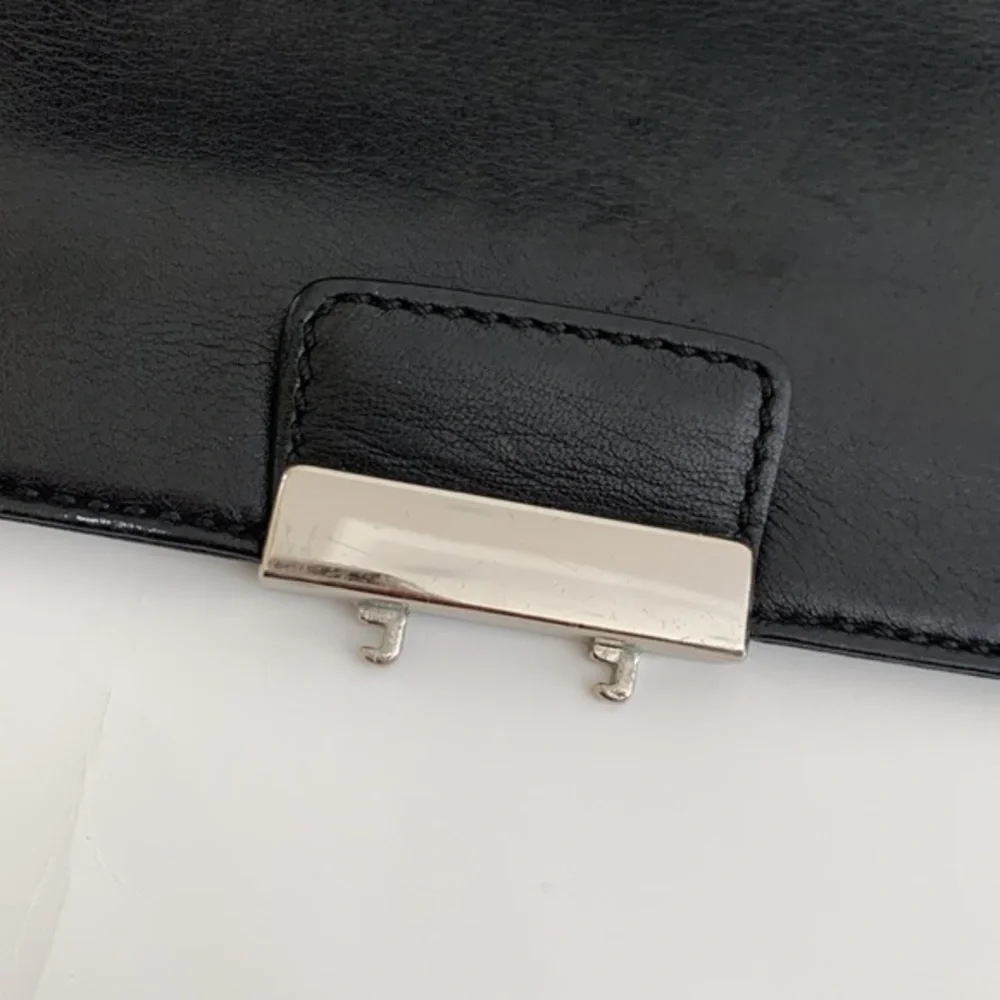 Coach Laptop Messenger Crossbody Briefcase‎ Black Leather Lock Business Bag 5307